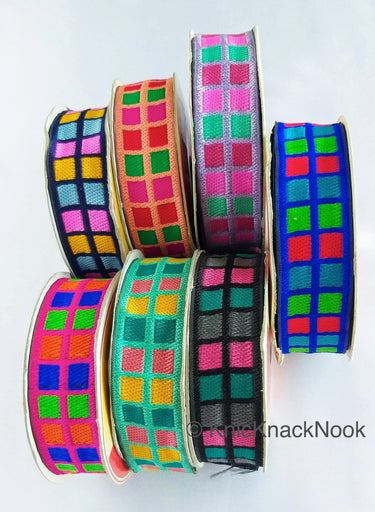 Geometric Jacquard Trim, Approx 28mm Wide, Decorative Trim